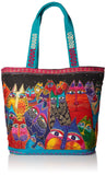 Laurel Burch (LB5230) Shoulder Tote Zipper Top 19, 1/2Inch by 6, 3/4Inch by 15Inch, Fantasticats