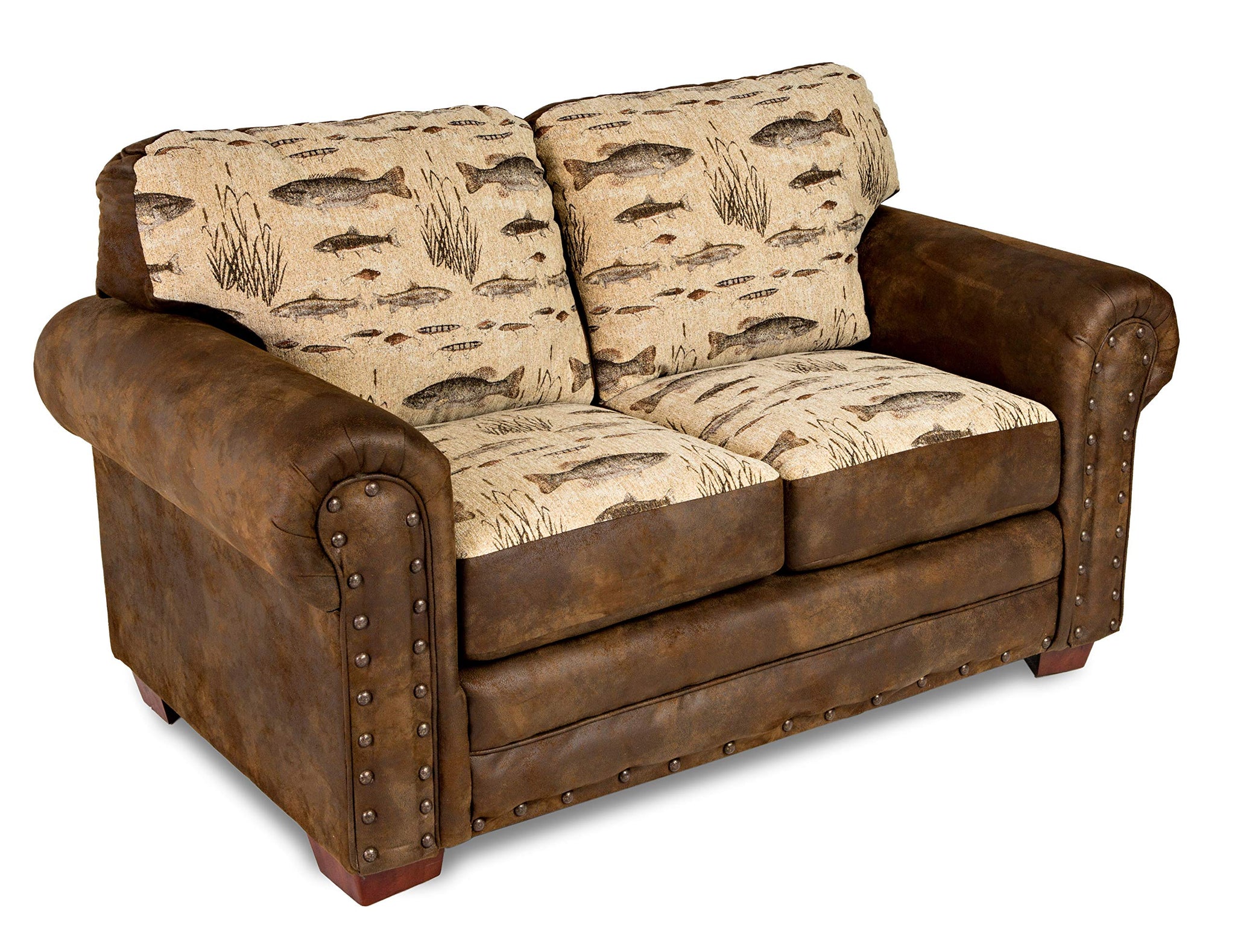 American Furniture Classics Model Angler'S Cove Loveseat, Brown