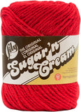 Lily Sugar N Cream The Original Solid Yarn, 2.5oz, Medium 4 Gauge, 100% Cotton Red Machine Wash & Dry