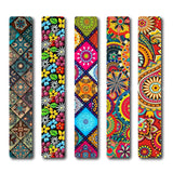 woopme 5 PCs Colorful Mandala Magnetic Bookmark for Students Kids Book Lovers Readers Gift Magnetic Page Clips Folding