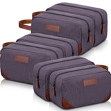 Eccliy 6 Set Groomsmen Gifts Men Toiletry Bags Men's Travel Shaving Kit Bathroom Bags Water Resistant Toiletry Case for Wedding 