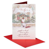 American Greetings Christmas Card for Family, Friends, or Someone Special, Shimmering Winter Cabin Scene Holiday Greeting (All t
