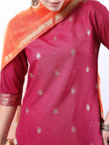 Ketch Women'S Polyester Kurta Set (Khk3000293_Taupe Fuschia 2Xl