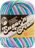 Lily Sugar N Cream The Original Ombre Yarn, 2oz, Gauge 4 Medium, 100% Cotton, Beach Ball Blue Machine Wash & Dry