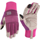 Wells Lamont Womens High Dexterity Breathable 3D Mesh Work and Gardening Gloves, Pink, Medium (7764M)