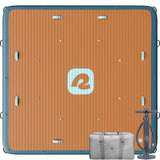 Retrospec Siesta Dock 7 & 10 XL Inflatable Floating Platform - Lake & Pool Essential with 1050lb & 1500lb Capacity - Multi-Per