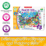 The Learning Journey Puzzle Doubles - Find It! 123 - STEM Preschool Toys & Gifts for Boys & Girls Ages 3 and Up, 24 H x 36 W