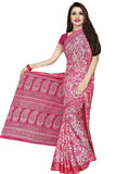 Tamaira Fashion Womens Plain Weave Pure Cotton Saree Without Blouse Piece (Ab18_Pink)