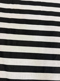Sedona Designz 60 Wide Black/White 1 Stripe Poly-Cotton Broadcloth Fabric - Lightweight Woven Fabric for Apparel, Crafts, D cor