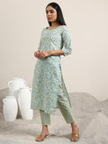 Libas Women'S Cotton Floral Kurta Set (99031O Blue