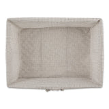 Medium Rustic Bronze Chicken Wire Stone & White Gingham Check Liner Basket Set/2