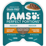IAMS PERFECT PORTIONS Indoor Adult Grain Free* Wet Cat Food Cuts in Gravy, Chicken Recipe, (24) 2.6 oz. Easy Peel Twin-Pack Tray