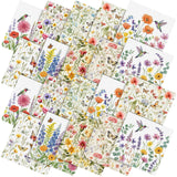 Hahafelt 10 Pcs Spring Wildflower Quilting Fabric Bundles 20 x 20 Inch Floral Hummingbird Butterfly Fat Quarters Squares Fabric 
