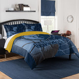 NORTHWEST Memphis Grizzlies Officially Licensed NBA Comforter Set - Full/Queen & Twin/Twin XL - Soft Bedding with Team Logo & Pi