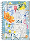 Daphnes Diary Daily Planner Journal 2026 | Everyday Agenda with Creative Designs, Fold-Out Montly Overviews, Shopping Lists | D