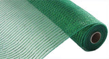 Wide Foil Deco Poly Mesh Ribbon, 10 Inches x 30 Feet (Emerald, Emerald Foil)