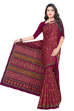 Tamaira Fashion Womens Plain Weave Pure Cotton Saree Without Blouse Piece(11027_Magenta)