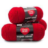 RED HEART Super Saver 3Pack yarn, CHERRY RED 3 Pack