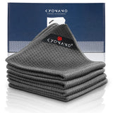 KYONANO Barista Micro Cleaning Towels 4 Pack - Make The Perfect Coffee or Espresso - Coffee Accessories for Barista to Clean Ste
