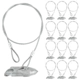 12 Pack Ground Earth Anchors - Easy Hook Anchor With 30' Long X 1/8' Cable, Ideal For Securing Shed, Fence, Green House, Swing Set And More.,Garden Stakes