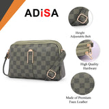 Adisa Women Girls Checks Cross Body Sling Bag (Sl5157-Grn),Green,,B0F6ZJHWCF