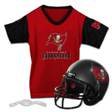 Franklin Sports NFL Tampa Bay Buccaneers Kids Football Helmet and Jersey Set - Youth Football Uniform Costume - Helmet, Jersey, 