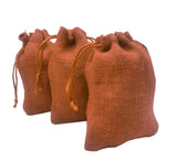 brown leaf 10X14 cm Pure Orange Jute Bags Jewelry Pouches Potli Bags Best for Wedding Anniversary Party Supply Diwali Return Gif