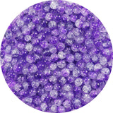 8mm Glass Beads Bulk for Bracelets Dark Purple Crystal Beads for Jewelry Making Large Holes Round Beads for DIY Earrings Necklac