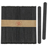 CraftySticks- 50 Pack 4.5 Inch Black Painted Popsicle Sticks, Wood Craft Sticks for Crafts, Learning and STEM Basics