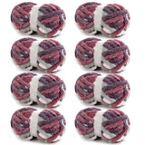Hombys 8 Pack Giant Chunky Yarn for Crocheting and Knitting,Super Bulky Large Soft Fluffy Tie Dye Plush Fuzzy Mixed Color Thick 