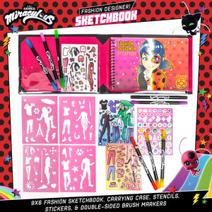 Miraculous Fashion Designer Sketchbook - Superhero Sketchbook for Kids Ages 6 & Up Ladybug Coloring Book