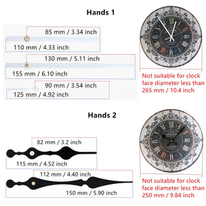 12888 Quartz DIY Wall Clock Movement Mechanism Repair Parts Replacement Kit Sweep Silent Movement,13mm (1/2 Inch ) Maximum Dial