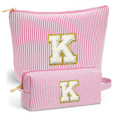 Fohufo Beach Bags for Women Girl - Summer Beach Toiletry Makeup Bag, Travel Gifts for Her, Summer Makeup Pouch for Women Girls B