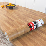 Decotalk 35x120 Contact Paper Peel and Stick Waterproof Butcher Block Countertops Large Countertop Contact Paper Light Wood Grai