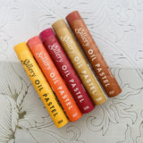 Get Inspired Yellow and brown Soft Oil Pastel pack of 5 best for flower making, jewellery making and crafts etc