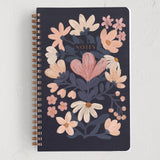 Minted Nostalgic Notebook, Writing Journal For Notes, Journaling & Planning, Durable Acrylic Free Cover, Vintage Floral Unique D