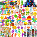 125 Pcs Party Favors Fidget Toys Pack, Randomly Selected Pop Sensory Set Gifts Stickers for Kids Adults Boy Girl Stocking Stuffe