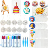 Aqua Puffs, Magic Foam Texture Painting Kit, Christmas Gifts For Grandkids, Magic Puffy Paint, Including 30 Pcs Foam Texture Pap