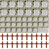 38 Set Pocket Prayer Quilt Panel Squares DIY Prayer Cloth with Small Wooden Crosses Mini Scripture Pocket Quilt for Women Religi