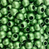 300 Lime Green Matte Metallic Acrylic Large Hole Beads 12mm with 5.7mm Hole