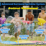 JAMBO 20Ft Premium 3 Lane Slip Splash and Slide with Bodyboards, Heavy Duty Water Slide- Advanced 3-Way Sprinkler System, Long S