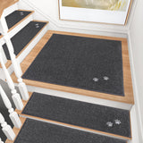 BEQHAUSE Stair Landing Rug Non-Slip 30x30,Square Stair Landing Mats for Stair Washable,Carpet Stair Treads Matching Mats for Woo
