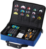 Casemaster By Gld Products Classic Nylon Dart Carrying Case For Steel And Soft Tip Darts, Holds 12 Darts Numerous Other Accessories Via Generous Storage Pockets, Tubes And Boxes, Blue, 1