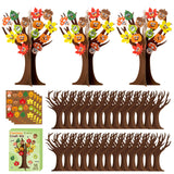 WATINC Fall Leaves Tree Craft Kits - 16Pcs Autumn Movable Eyes Trees for Party Favor Ornament Making Supplies, DIY Thanksgiving 