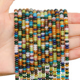 BONNY BOXX 1 Strand (150PCs) Natural 2 * 4mm Green Mix Colors Rondelle Beads, Natural Abacus Disk Stone Beads Loose Spacer Gemst