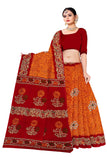 Tamaira Fashion Womens Plain Weave Pure Cotton Saree Without Blouse Piece(Ab36_Mustard Yellow)
