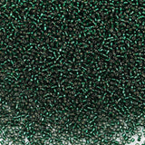Bala&Fillic Size 12/0 Glass Seed Beads Blackish Green Color 2mm Transparent Silver Lined Seed Beads for Making Bracelet Necklace