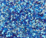 Perlin Glass Seed Beads 2mm 3mm 4mm Round Pony Beads Pack of 3000 Mixed Size, Colour Mix for Jewelry Making Earrings Bracelets P