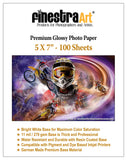 5 X 7 Premium Glossy Inkjet Photo Paper 100 Sheets