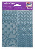 Sculpey Tools Geometric Texture Sheet Set, reusable 2 piece set, Great for all types of DIY crafts, polymer clay, jewelry making